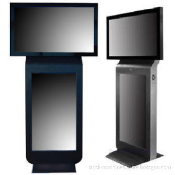Standalone Dual Screen Kiosk, Freestanding Digital Signage For Subway / Bus Station